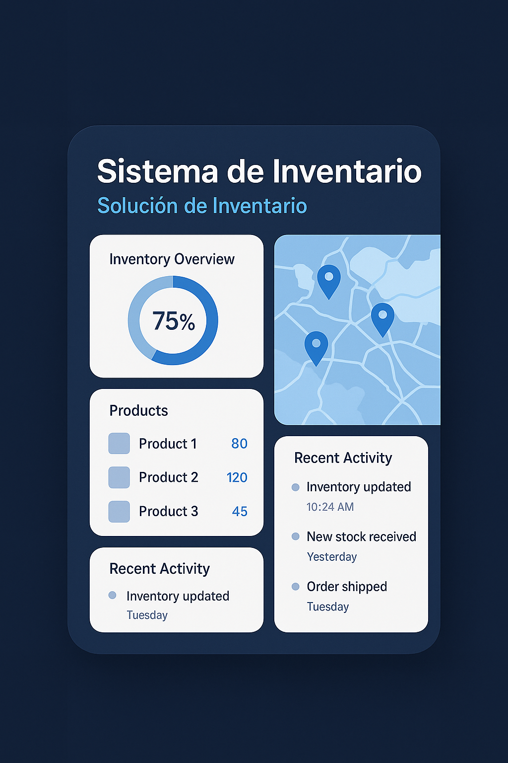 Aplicación de logística y seguimiento en un móvil